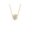 1 Ct Round Lab Diamond Bezel Pendant Necklace