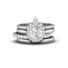 Diamond Nesting Personalized Halo Engagement Ring Stack