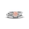 1 Ct Morganite True Love Personalized Engagement Ring Stack