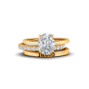 2.11 Ctw Oval CZ Hidden  Halo Personalized Engagement Ring Stack
