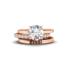 2.11 Ctw Round CZ Secret Halo Personalized Engagement Ring Stack