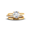 2.11 Ctw Round CZ Secret Halo Personalized Engagement Ring Stack