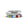 Seven Birthstone Mothers Ring Stack