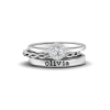 Twine Halo Personalized Promise Ring Stack