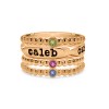 The Trio Birthstone Personalized Ring Stack