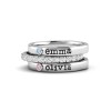 Born in Love Birthstone Name Ring Stack