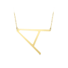 Large Gold Initial Necklace A