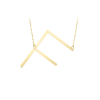 Large Gold Initial Necklace F