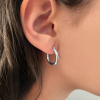 15mm Silver Hoop Earrings