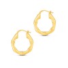 25mm Gold Bamboo Hoop Earrings
