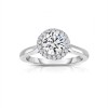 .75 Ctw Round CZ Halo Engagement Ring