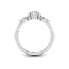 1 Ct Moissanite & .40 Ctw Diamond Cherish Three Stone Engagement Ring