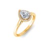 2 Ct Pear Lab Diamond & .15 Ctw Diamond Classic Halo Engagement Ring