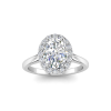 1.25 Ct Oval Lab Diamond & .14 Ctw Diamond Halo Engagement Ring