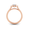 Diamond Nesting Personalized Halo Engagement Ring Stack