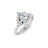 1 Ct Moissanite & .47 Ctw Diamond Nesting Engagement Ring