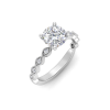 1.5 Ct Moissanite & .10 Ctw Diamond Infinity Milgrain Engagement Ring