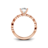 Diamond Infinity Milgrain Personalized Engagement Ring Stack