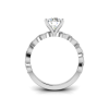 1.10 Ctw Diamond Infinity Milgrain Personalized Engagement Ring Stack