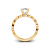 Diamond Infinity Milgrain Personalized Engagement Ring Stack