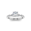 .75 Ct Round Lab Diamond & .10 Ctw Diamond Infinity Milgrain Engagement Ring