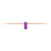 Channel Set Baguette Amethyst Birthstone Bead Charm