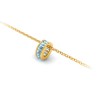 Channel Set Baguette Aquamarine Birthstone Bead Charm