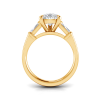 3 Ct Pear Moissanite & .10 Ctw Diamond Tapered Baguette Engagement Ring