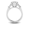 4 Ct Oval Moissanite & .30 Ctw Diamond Tapered Baguette Engagement Ring