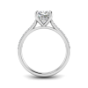2 Ct Cushion Moissanite & 0.30 Ctw Diamond Hidden Halo Timeless Pavé Engagement Ring