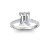 1.30 Ctw Emerald Diamond Hidden Halo Timeless Pavé Engagement Ring