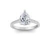 2.30 Ctw Pear Diamond Hidden Halo Timeless Pavé Engagement Ring