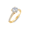 1.5 Ct Round Lab Diamond & .30 Ctw Diamond Hidden Halo Timeless Pavé Engagement Ring
