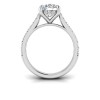2 Ct Round Moissanite & .30 Ctw Diamond Hidden Halo Timeless Pavé Engagement Ring