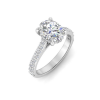 2 Ct Oval Lab Diamond & 0.25 Ctw Diamond Hidden Halo Timeless Pavé Engagement Ring