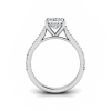 2 Ct Oval Moissanite & 0.25 Ctw Diamond Hidden Halo Timeless Pavé Engagement Ring