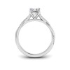 1.5 Ct Cushion Moissanite & 0.14 Ctw Diamond Twisted Vine Engagement Ring
