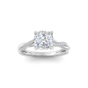 2 Ct Cushion Lab Diamond & 0.14 Ctw Diamond Twisted Vine Engagement Ring