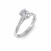 1.5 Ct Elongated Cushion Lab Diamond & 0.14 Ctw Diamond Twisted Vine Engagement Ring