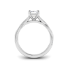1 Ct Emerald Lab Diamond & 0.14 Ctw Diamond Twisted Vine Engagement Ring