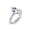 2.5 Ct Marquise Lab Diamond & 0.14 Ctw Diamond Twisted Vine Engagement Ring