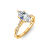 4 Ct Marquise Lab Diamond & 0.14 Ctw Diamond Twisted Vine Engagement Ring