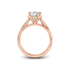 2.5 Ct Round Moissanite & 0.14 Ctw Diamond Twisted Vine Engagement Ring