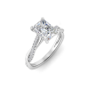 2 Ct Radiant Lab Diamond & 0.14 Ctw Diamond Twisted Vine Engagement Ring