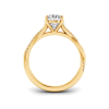 4 Ct Oval Lab Diamond & 0.14 Ctw Diamond Twisted Vine Engagement Ring