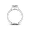 1.5 Ct Princess Moissanite & .41 Ctw Diamond Pavé Halo Engagement Ring
