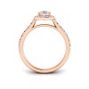 1 Ct Pear Moissanite & .41 Ctw Diamond Pavé Halo Engagement Ring