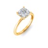 4 Ct Cushion Lab Diamond Solitaire Engagement Ring