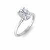 2 Ct Elongated Cushion Lab Diamond Solitaire Engagement Ring