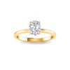 .75 Ct Oval CZ Solitaire Engagement Ring